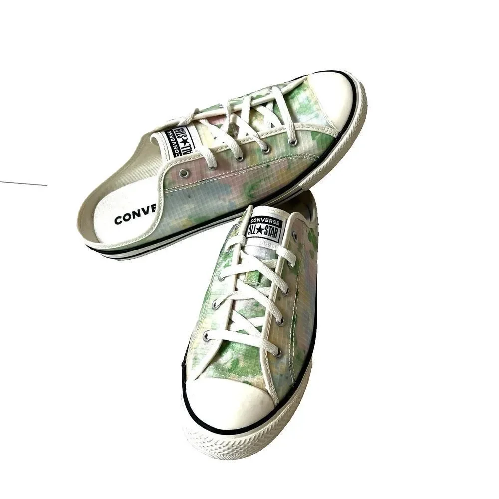 Converse All Star Multicolor Mule Shoes Womens Sz 6 Slip On Flats Comfort Casual